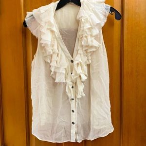 Gorgeous All Saints  ivory silk blouse